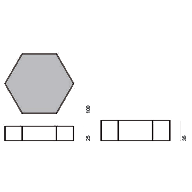 Desalto -  Hexagon top vetro d100 Longho Design Palermo