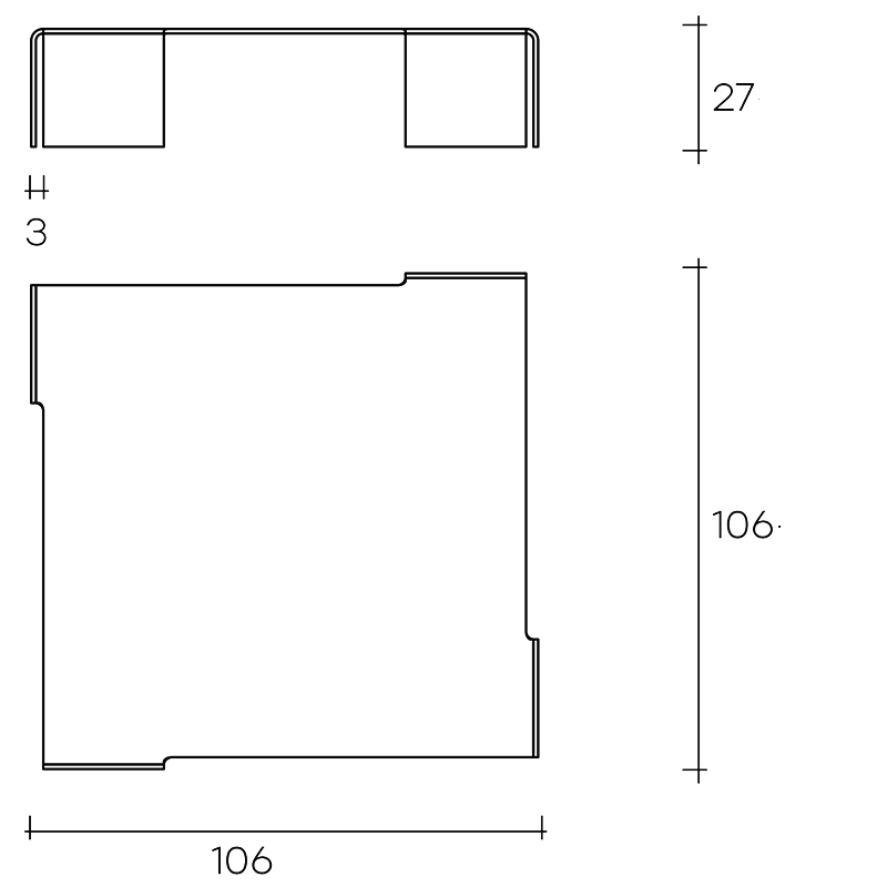 Fiam – Tavolino Neutra vetro trasparente Longho Design Palermo