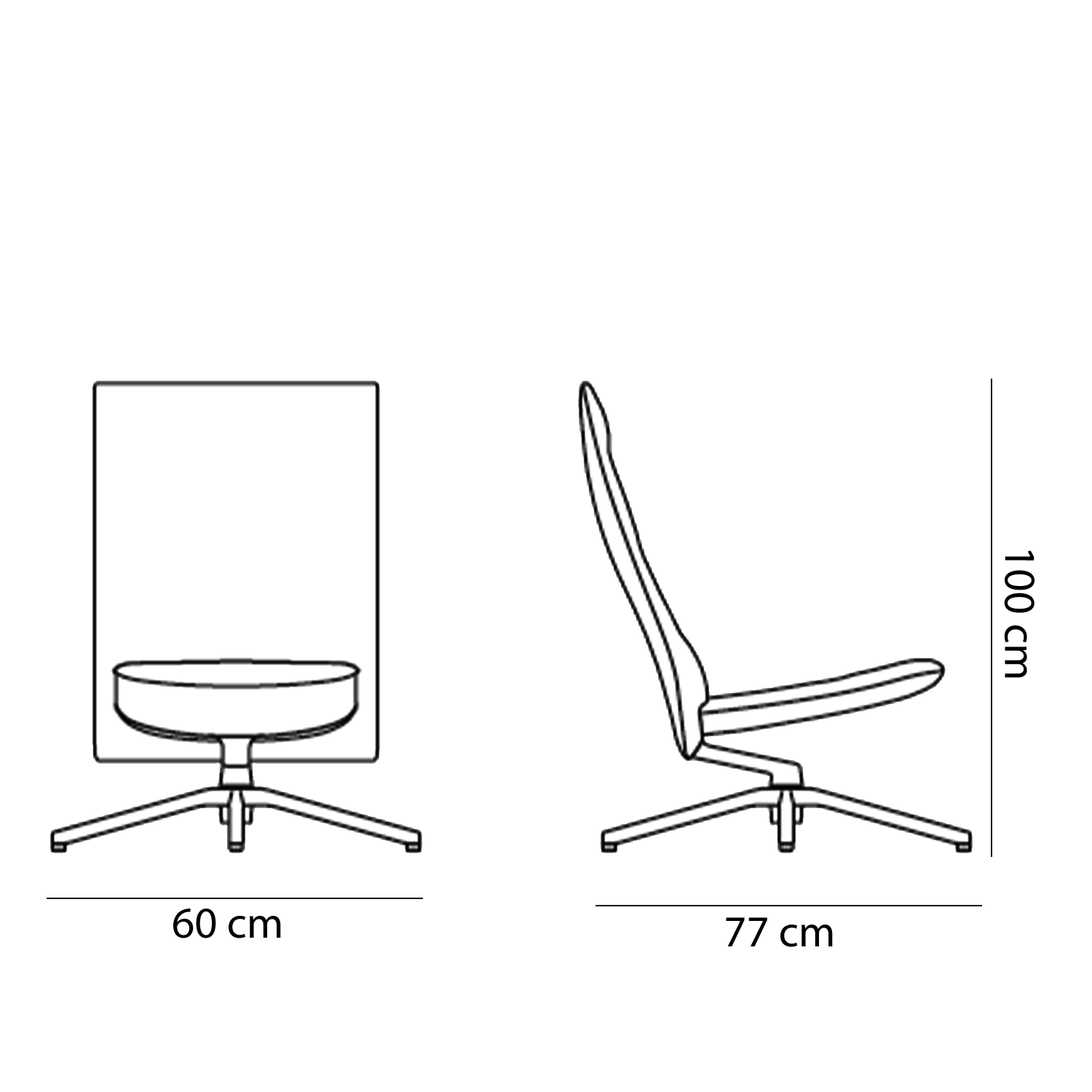Knoll - Pilot Chair for Knoll tessuto schienale alto Longho Design Palermo