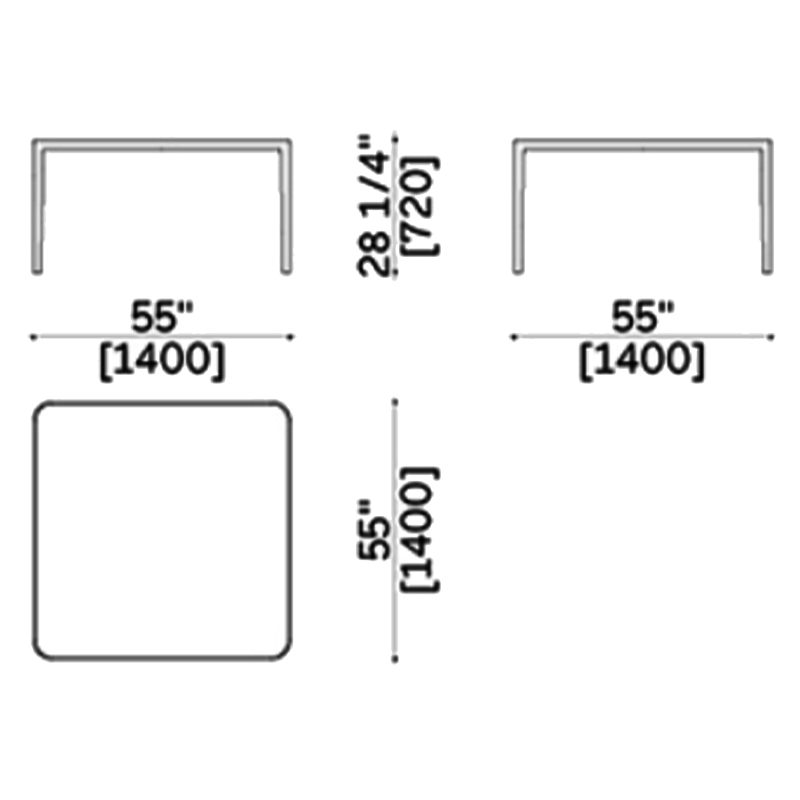 LEMA – Tavolo Filo 140x140 Longho Design Palermo