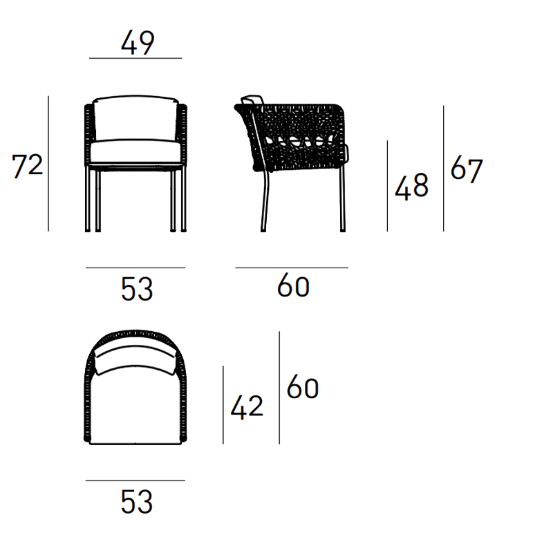 Living Divani - Sedia Mini Tombolo Longho Design Palermo