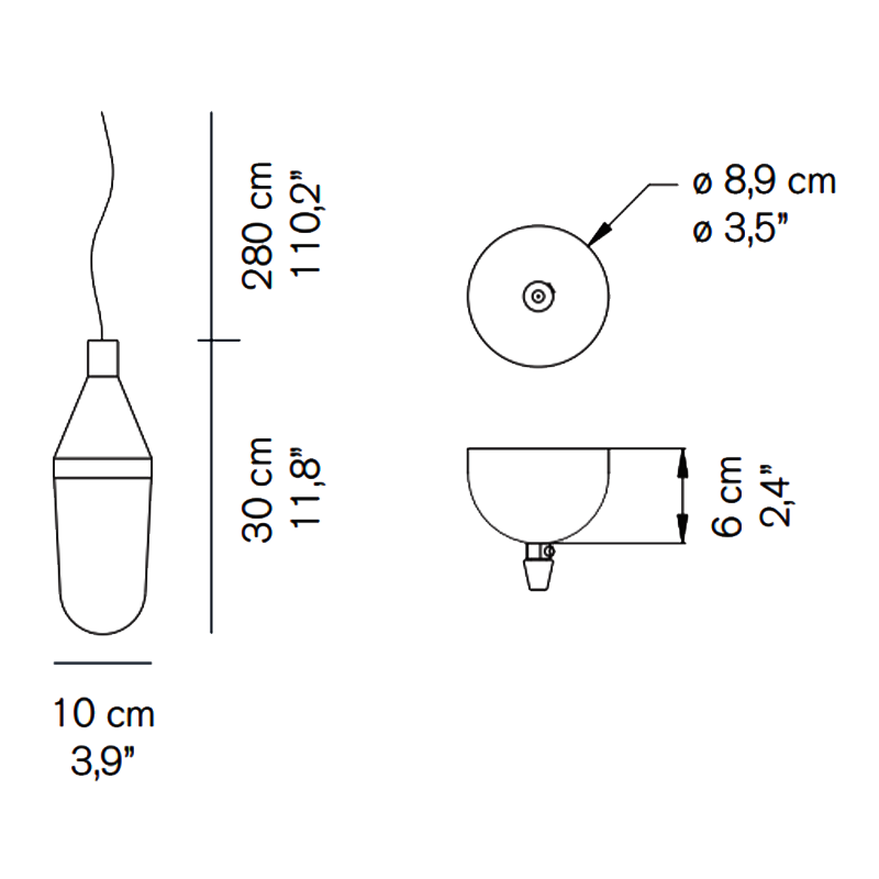 Oluce - Lampada a sospensione Niwa Longho Design Palermo