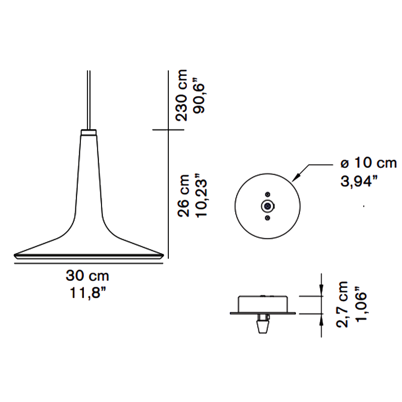 Oluce - Lampada a sospensione grande Kin Longho Design Palermo