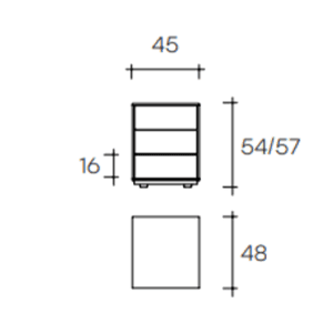 Fiam-Cassettiera-Luminare-3-cassetti-Bianco-Longho-Design-Palermo