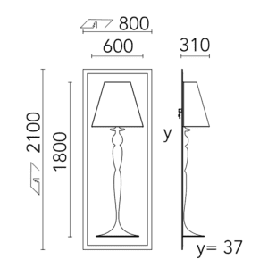 Flos Lampada da Parete Abajourd Hui Grande Longho Design Palermo