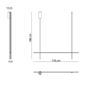 Flos Lampada da Parete Coordinates C2 Long Longho Design Palermo