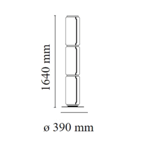 Flos Lampada da terra Noctambule 3 Cilindro H164 longho design palermo