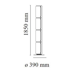 Flos Lampada da terra Noctambule 4 Cilindri H185 longho design palermo