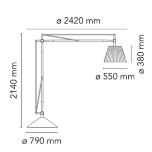 Flos Lampada da terra SuperArchimoon longho design palermo