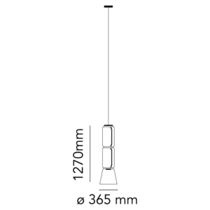 Flos Sospensione Noctambule 2 Cilindri e Cono longho design palermo