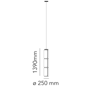 Flos Sospensione Noctambule 3 Cilindri Bassi Longho Design Palermo