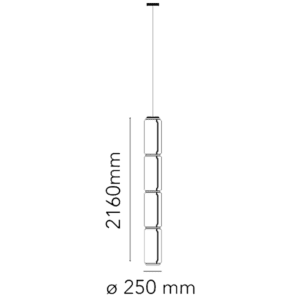 Flos Sospensione Noctambule 4 Cilindri Alti Longho Design Palermo