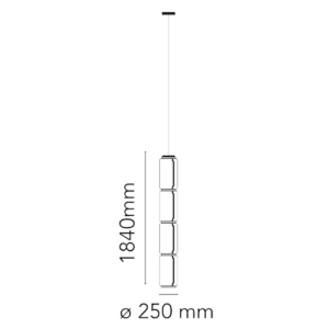 Flos Sospensione Noctambule 4 Cilindri Bassi Longho Design Palermo