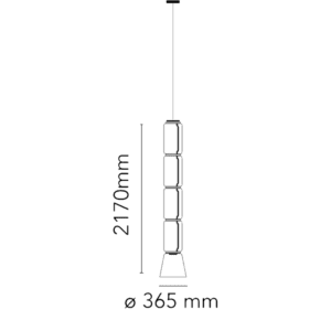 Flos Sospensione Noctambule 4 Cilindri e Cono Longho Design Palermo