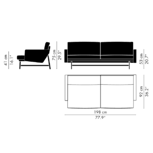 Fritz Hansen – Divano Lissoni 2 posti longho palermo