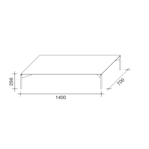 LEMA Tavolino Rettangolare Cruise Laccato 140x70 longho palermo