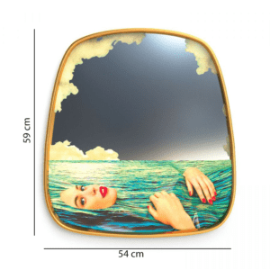 Seletti Specchio cornice oro La Ragazza del Mare Longho Design Palermo