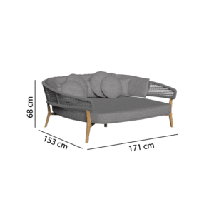 Talenti Divano Moon Daybed Teak longho design palermo