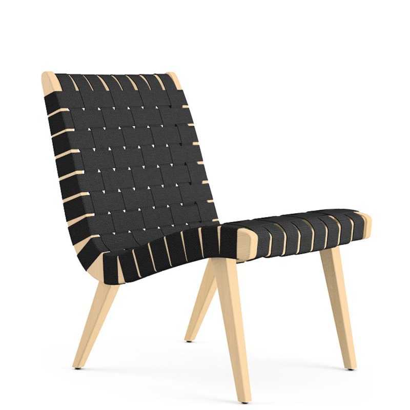 Knoll - Lounge chair Risom nero