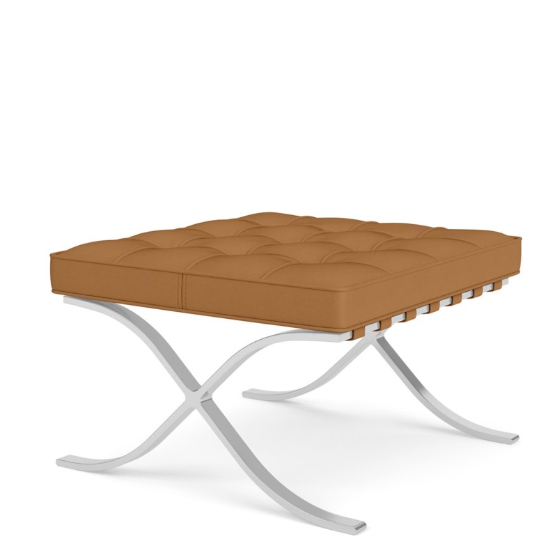 Knoll - Sgabello Barcelona cognac