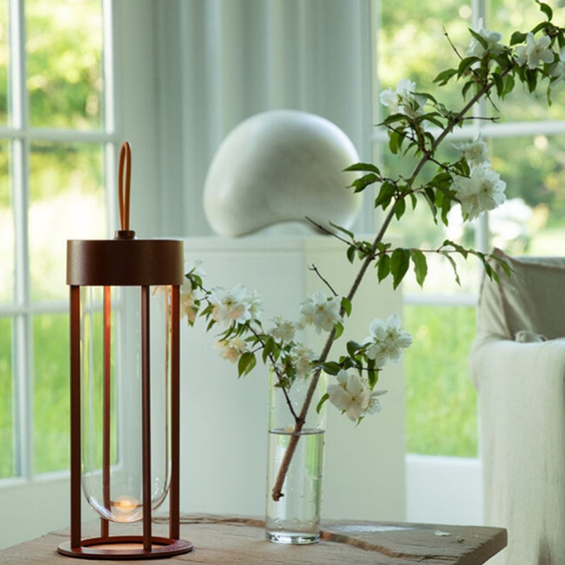 Flos - Lampada da tavolo portatile In Vitro unplugged terracotta