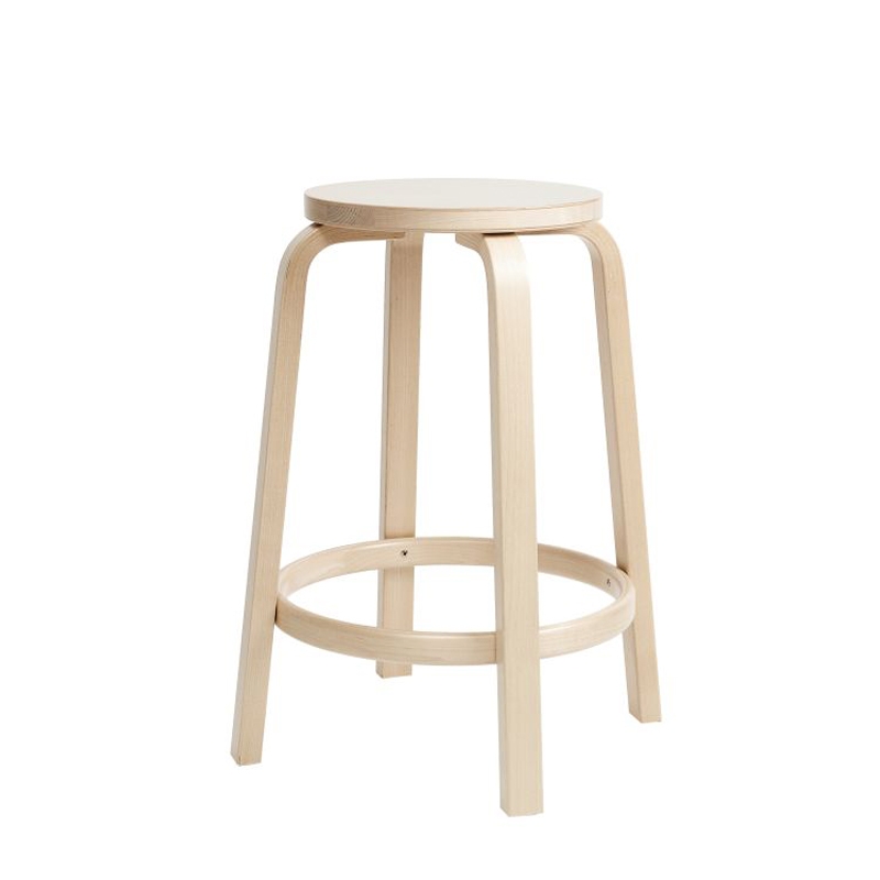 Artek Sgabello da bar 64 h65 Betulla longho design palermo