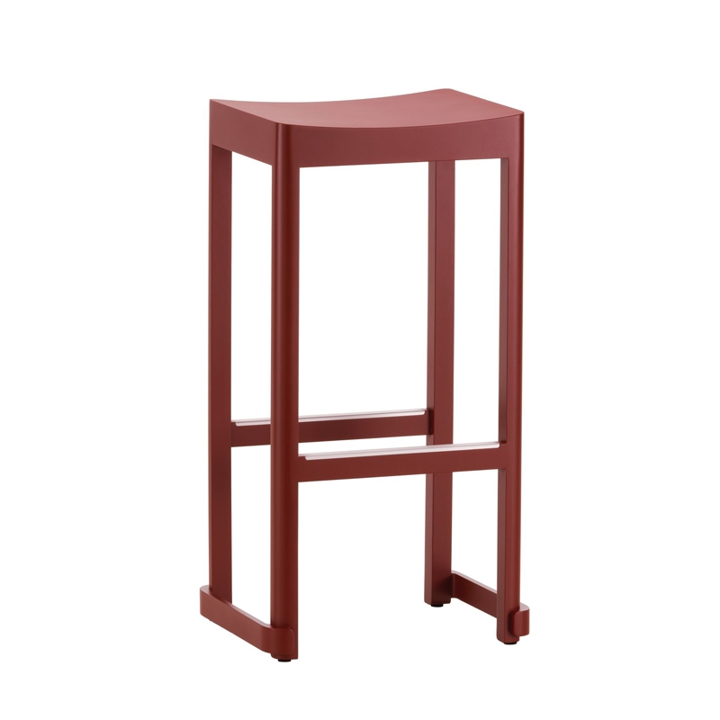 Artek Sgabello da bar Atelier h75 faggio rosso laccato Longho Design Palermo