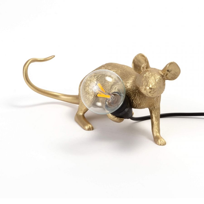 Seletti Lampada Mouse Lamp Lop Gold longho desing palermo 0