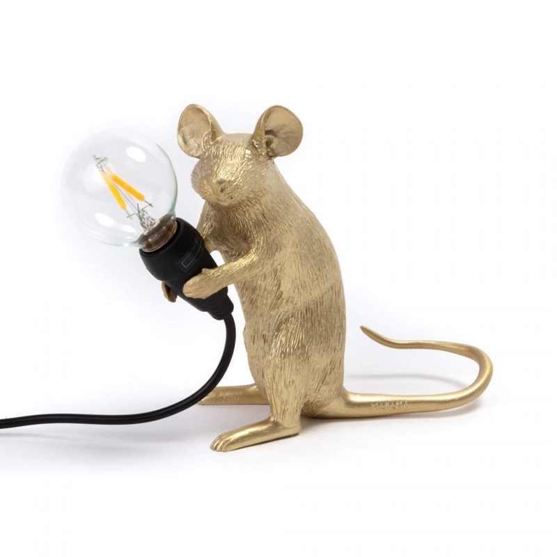 Seletti Lampada Mouse Lamp Mac Gold longho desing palermo 0