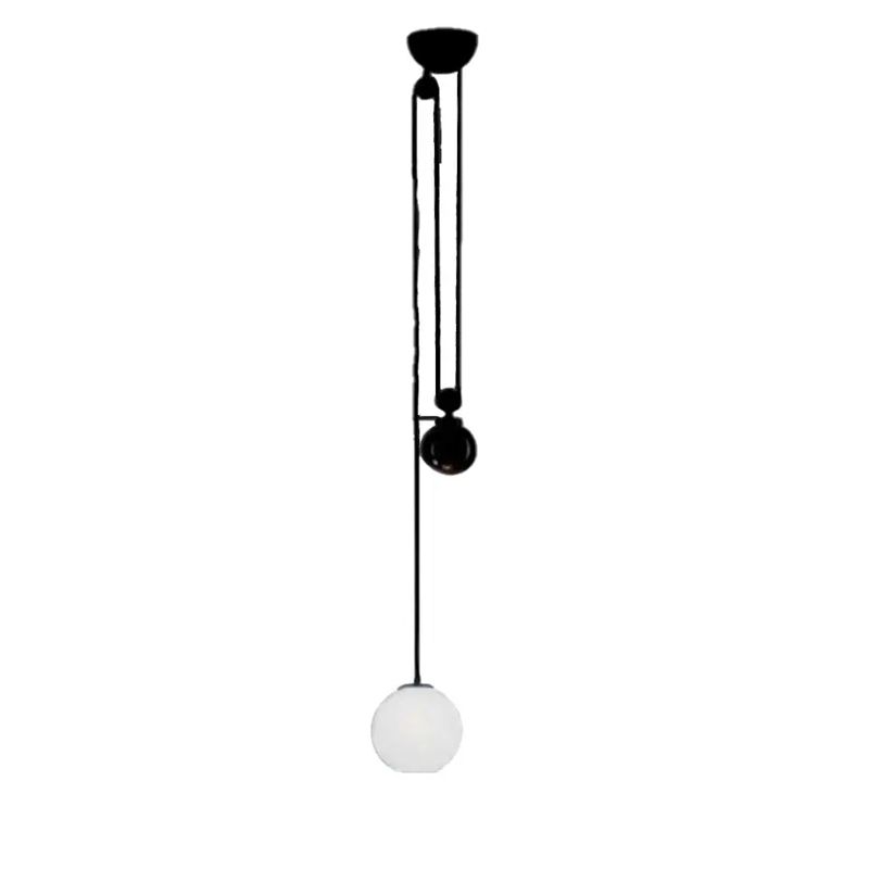 Artemide Lampada a Sospensione Aggregato Saliscendi Sfera d25 Opalino Bianco Longho Design Palermo