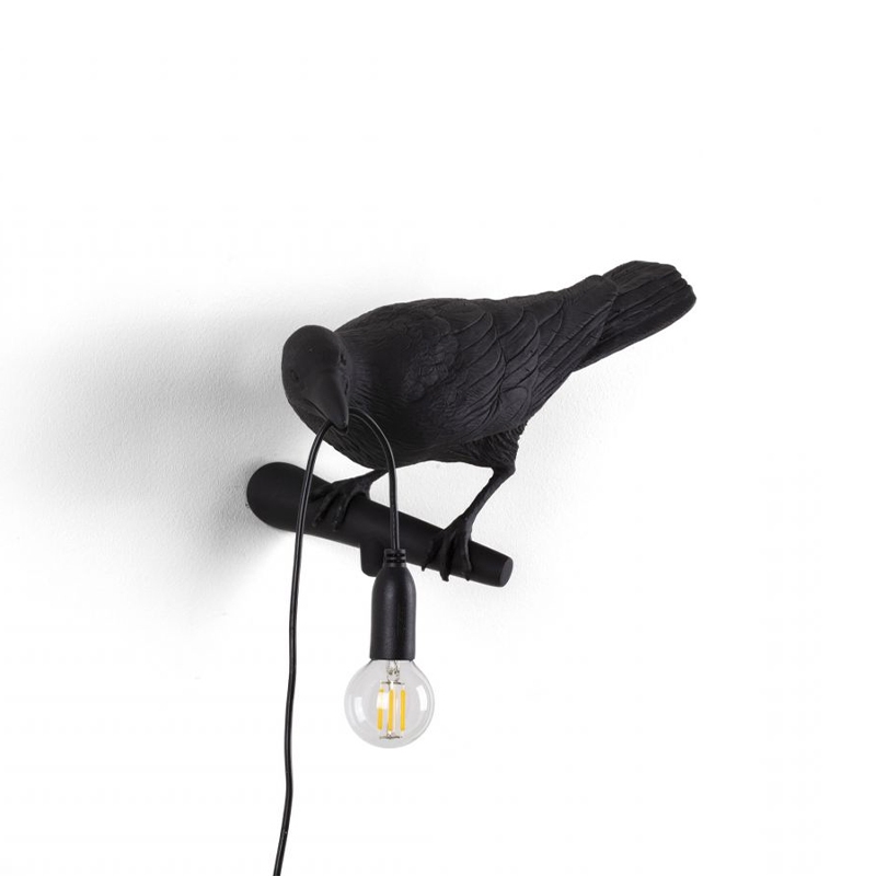 Seletti Lampada da esterno Bird Lamp Appesa a Destra Nero Longho Design Palermo 3