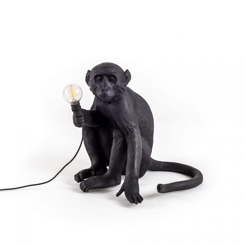 Seletti The Monkey Lamp seduta Nera Longho Design Palermo 1