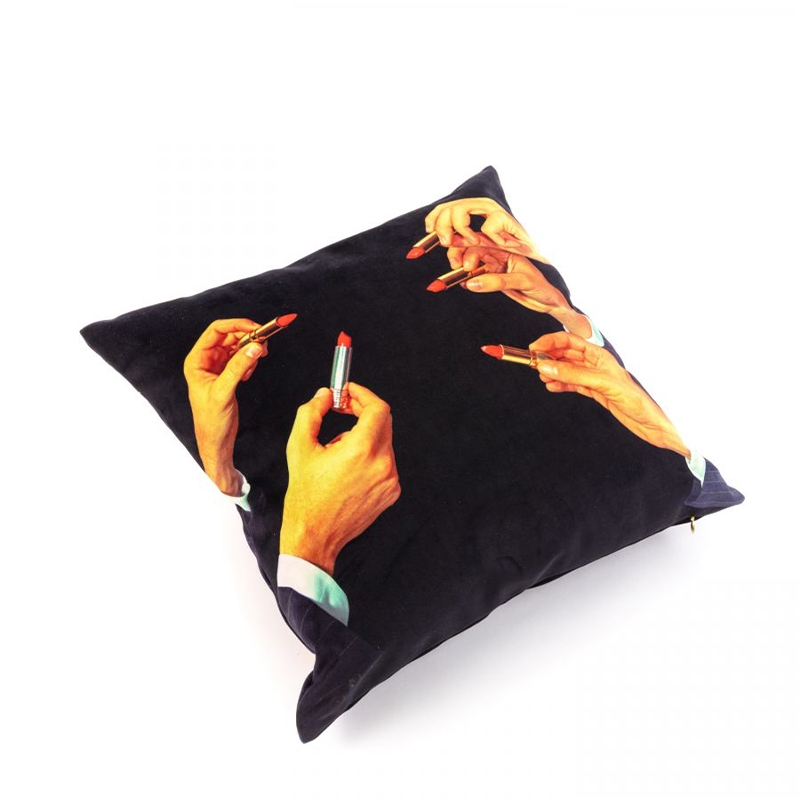 Seletti Cuscino Rossetti Nero Longho Design Palermo 1