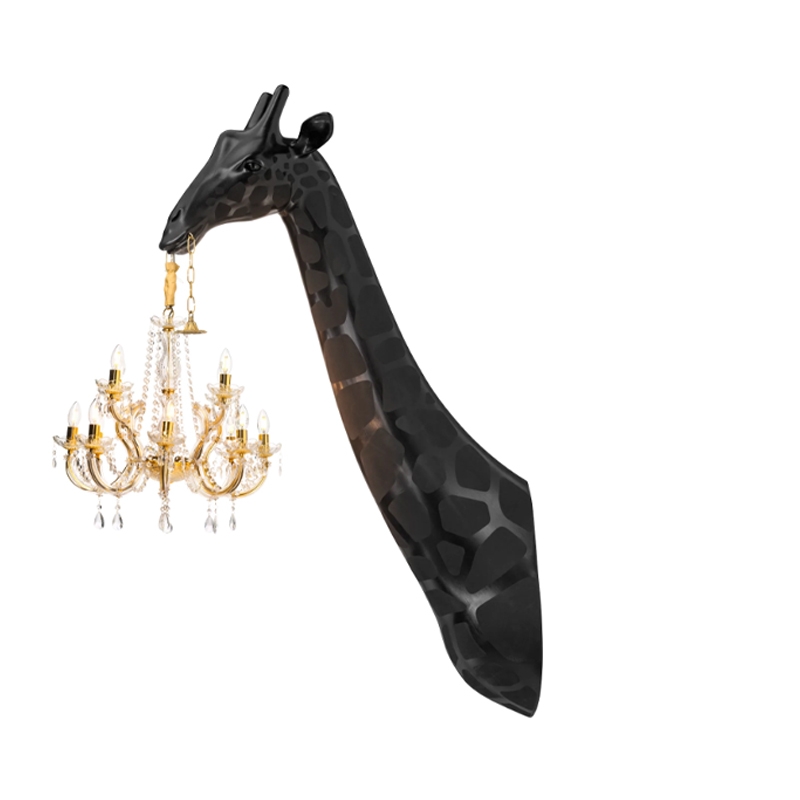 Qeeboo Lampada da parete Giraffa innamorata nero longho design palermo