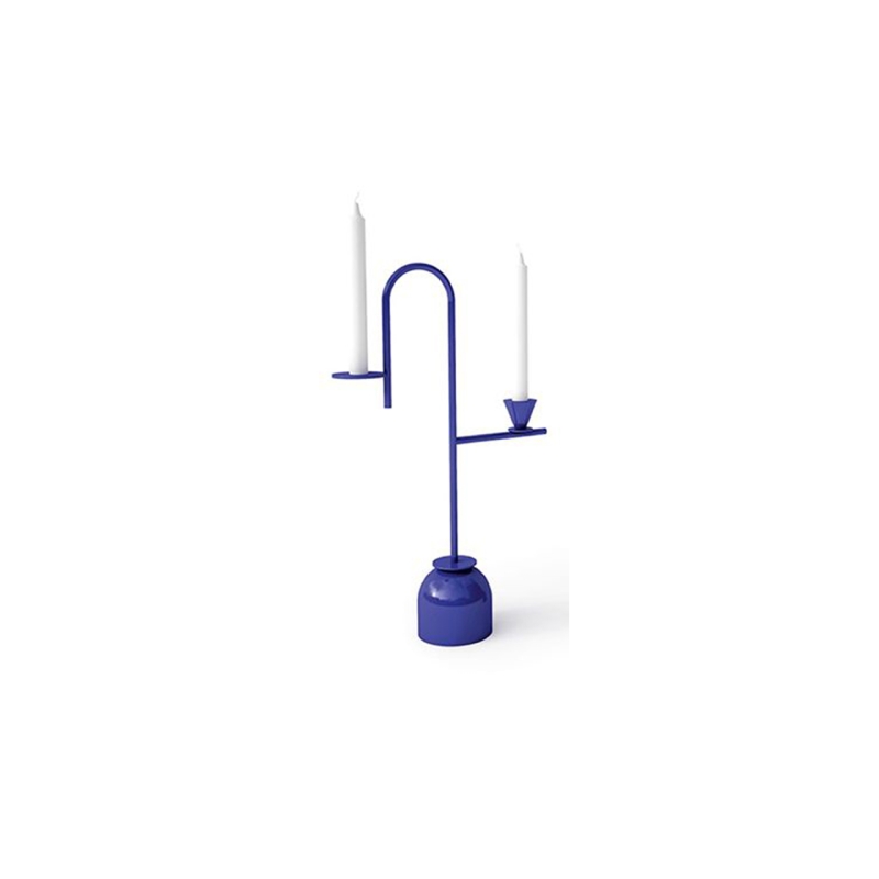 cappellini blue candleholders longho palermo basso