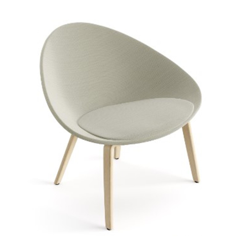 Arper - Adell upholstered armchair and wooden legs