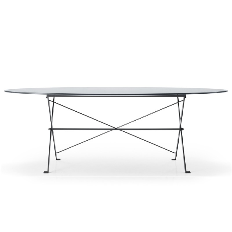 Azucena - Cavalletto 210x140 oval glossy lacquered table