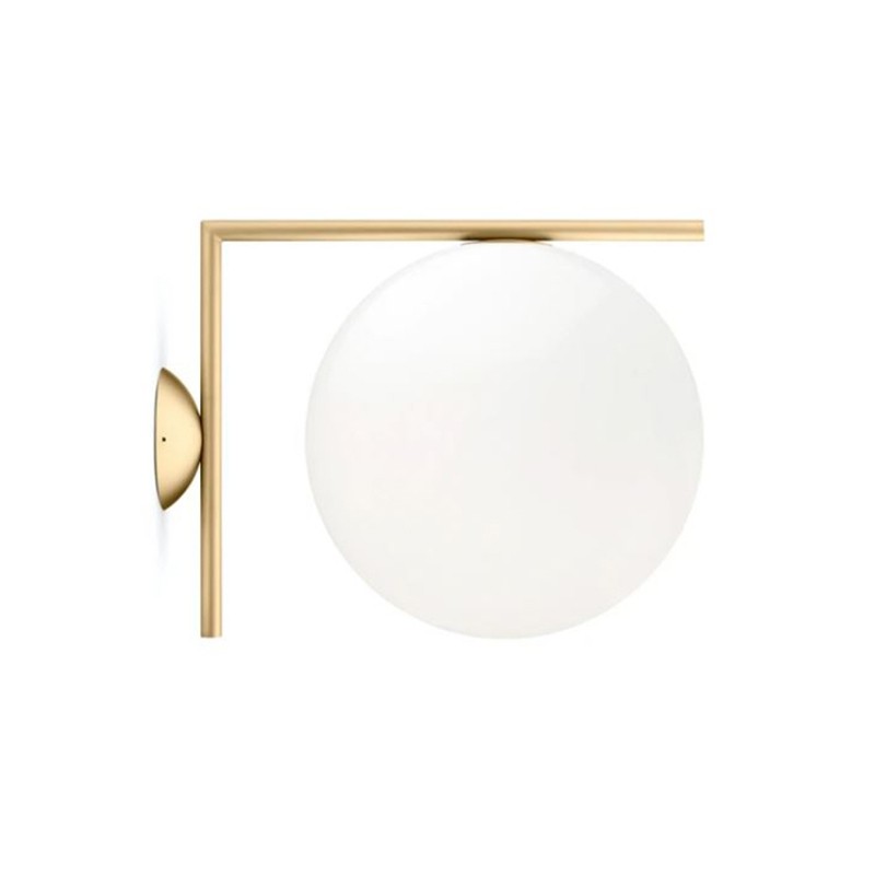Flos - IC C/W2 brass wall/ceiling lamp