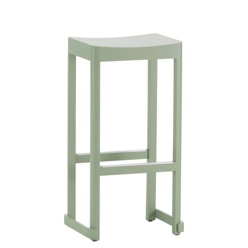 Artek - Atelier bar stool h75 beech green lacquer