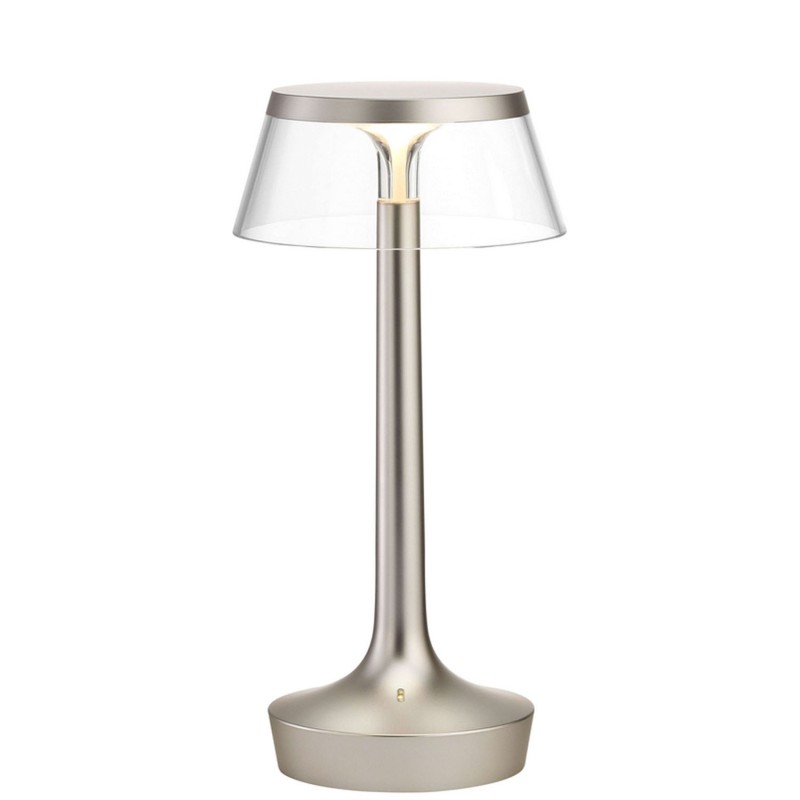 Flos - Bon Jour Unplugged matte chrome table lamp