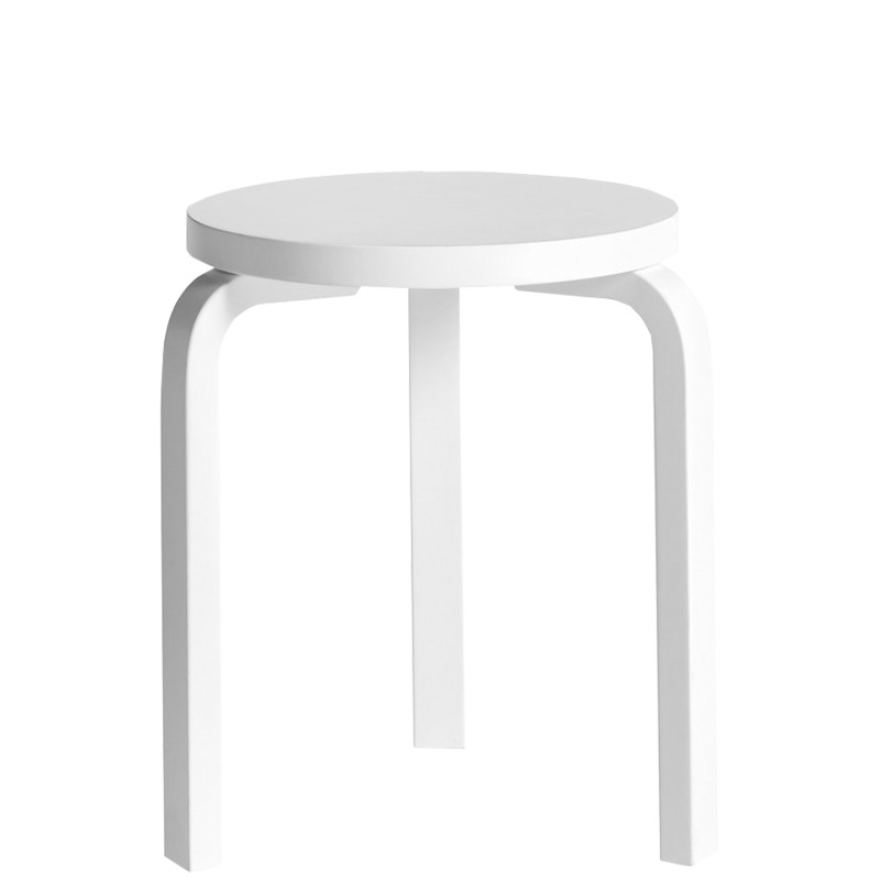 Artek - Stool 60 white lacquer birch