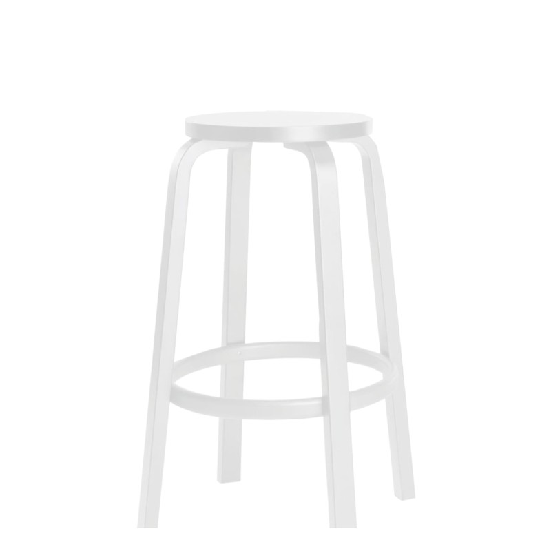 Artek - bar stool 64 h65 white lacquered birch