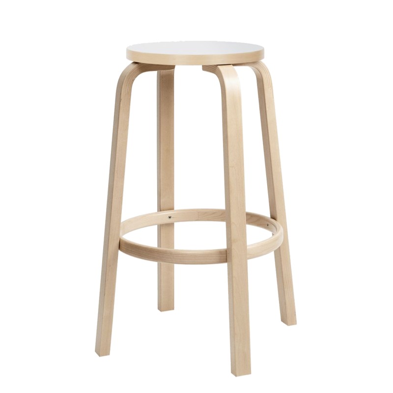 Artek - bar stool 64 h75 IKI HPL white