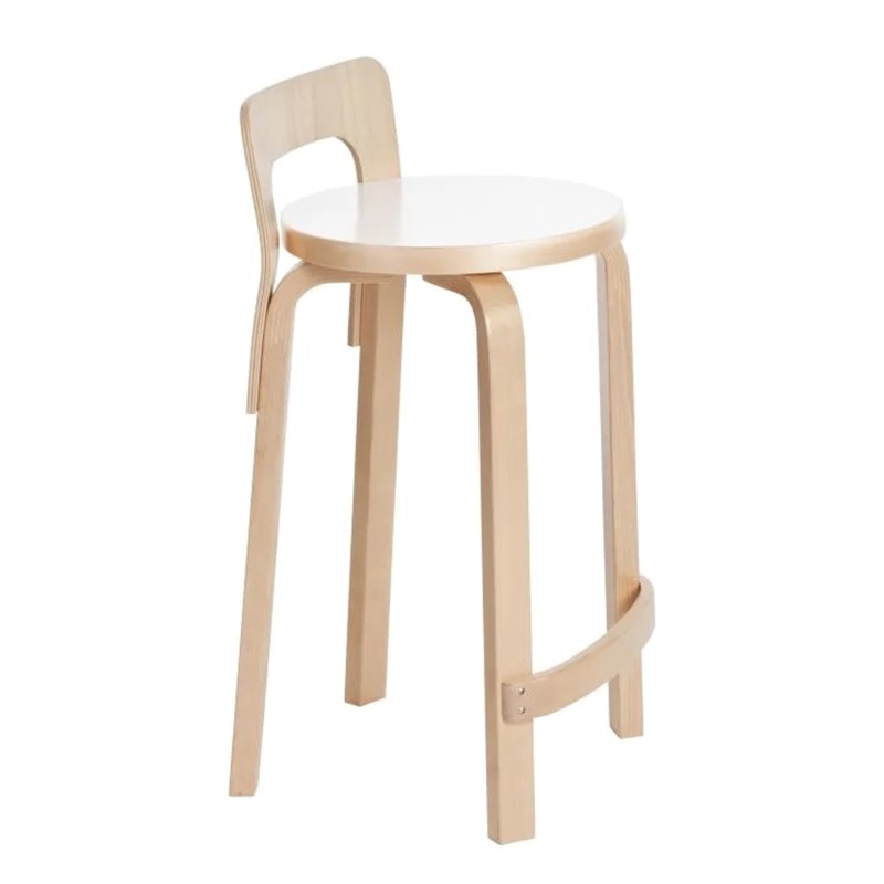 Artek - bar stool K65 HPL IKI white