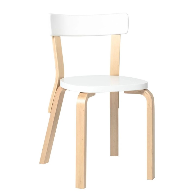 Artek - Chair 69 white lacquered birch