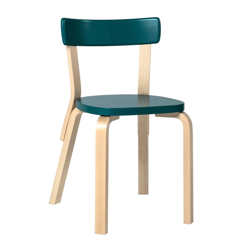 Artek - Chair 69 petrol lacquered birch