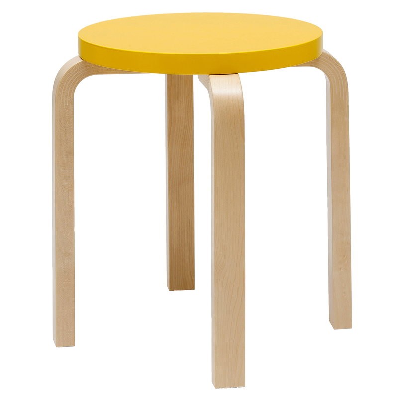 Artek Sgabello E60 Betulla laccato giallo Longho Design Palermo