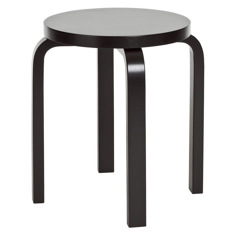 Artek Sgabello E60 Betulla laccato nero 2 Longho Design Palermo