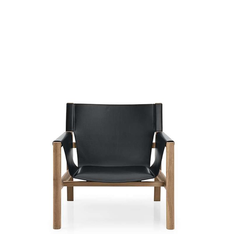 B&B Italia - Pablo armachair oak structure leather seat