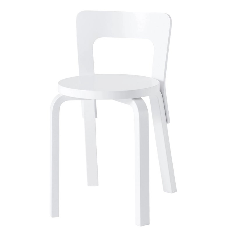 Artek - Chair 65 birch white lacquered